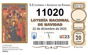 Comprar número 11020 para Lotería de Navidad 2024
