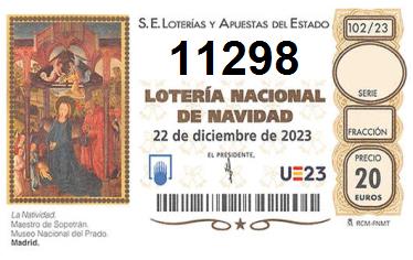 Comprar número 11298 para Lotería de Navidad 2024