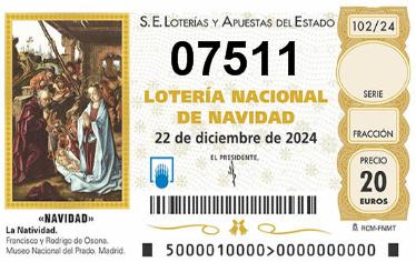 Comprar número 07511 para Lotería de Navidad 2024