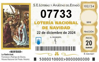 Comprar número 07733 para Lotería de Navidad 2024