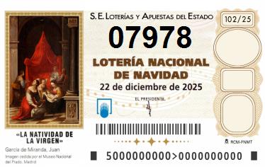 Comprar número 07978 para Lotería de Navidad 2025