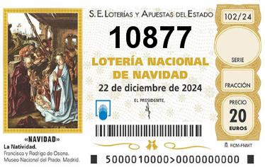 Comprar número 10877 para Lotería de Navidad 2024