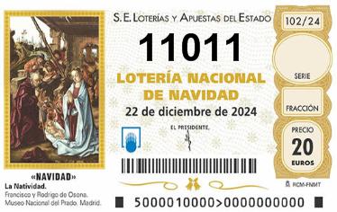 Comprar número 11011 para Lotería de Navidad 2024