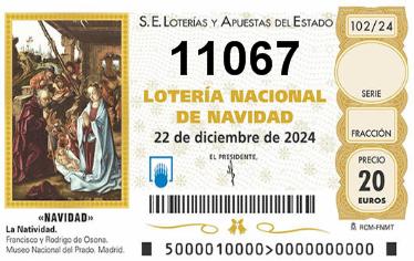 Comprar número 11067 para Lotería de Navidad 2024