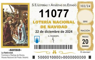 Comprar número 11077 para Lotería de Navidad 2024