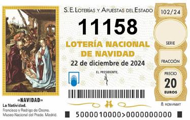 Comprar número 11158 para Lotería de Navidad 2024