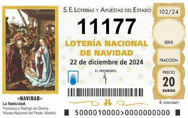 Comprar número 11177 para Lotería de Navidad 2024