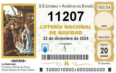 Comprar número 11207 para Lotería de Navidad 2024