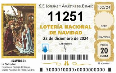 Comprar número 11251 para Lotería de Navidad 2024