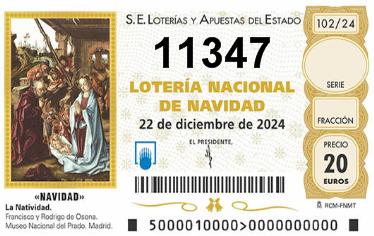 Comprar número 11347 para Lotería de Navidad 2025