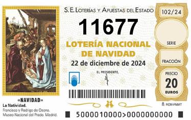 Comprar número 11677 para Lotería de Navidad 2025