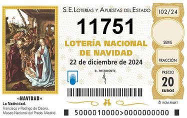 Comprar número 11751 para Lotería de Navidad 2024