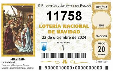 Comprar número 11758 para Lotería de Navidad 2024