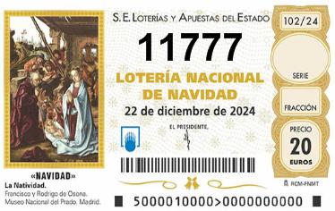 Comprar número 11777 para Lotería de Navidad 2025