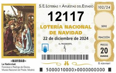 Comprar número 12117 para Lotería de Navidad 2025
