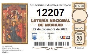 Comprar número 12207 para Lotería de Navidad 2024