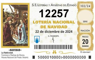 Comprar número 12257 para Lotería de Navidad 2025