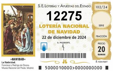 Comprar número 12275 para Lotería de Navidad 2024