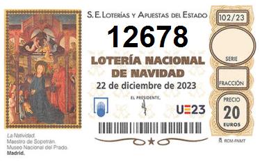 Comprar número 12678 para Lotería de Navidad 2024