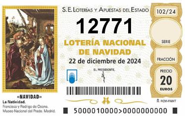 Comprar número 12771 para Lotería de Navidad 2025