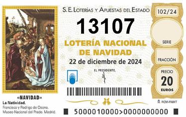 Comprar número 13107 para Lotería de Navidad 2025
