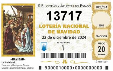 Comprar número 13717 para Lotería de Navidad 2025