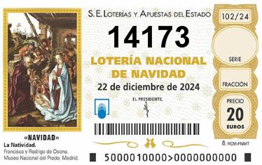 Comprar número 14173 para Lotería de Navidad 2025