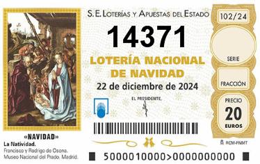 Comprar número 14371 para Lotería de Navidad 2025