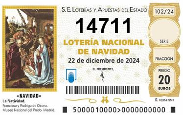 Comprar número 14711 para Lotería de Navidad 2025
