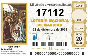 Comprar número 17112 para Lotería de Navidad 2024