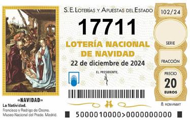 Comprar número 17711 para Lotería de Navidad 2025