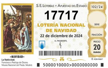 Comprar número 17717 para Lotería de Navidad 2025