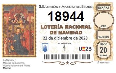 Comprar número 18944 para Lotería de Navidad 2024