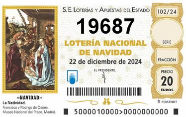 Comprar número 19687 para Lotería de Navidad 2025