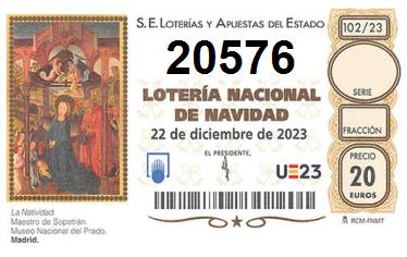 Comprar número 20576 para Lotería de Navidad 2024