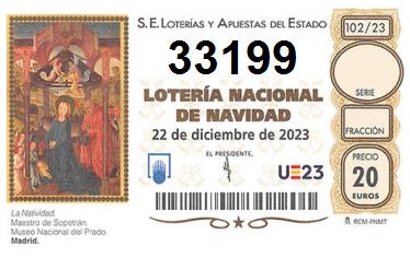 Comprar número 33199 para Lotería de Navidad 2022