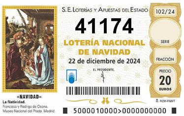 Comprar número 41174 para Lotería de Navidad 2025