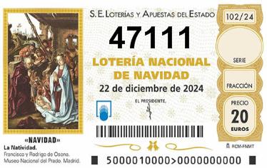 Comprar número 47111 para Lotería de Navidad 2024