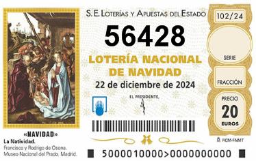 Comprar número 56428 para Lotería de Navidad 2024