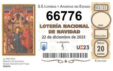 Comprar número 66776 para Lotería de Navidad 2022