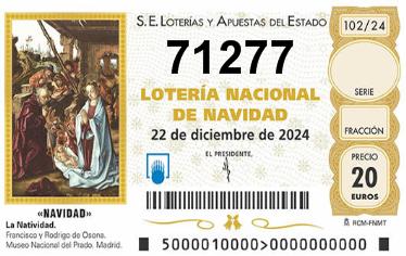 Comprar número 71277 para Lotería de Navidad 2024