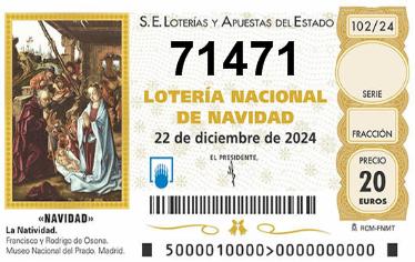 Comprar número 71471 para Lotería de Navidad 2024