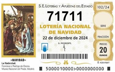Comprar número 71711 para Lotería de Navidad 2025