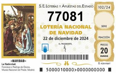 Comprar número 77081 para Lotería de Navidad 2025