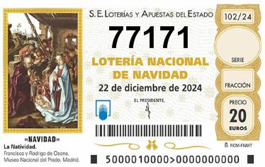 Comprar número 77171 para Lotería de Navidad 2025