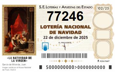 Comprar número 77246 para Lotería de Navidad 2025