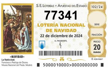 Comprar número 77341 para Lotería de Navidad 2025