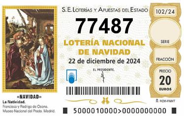 Comprar número 77487 para Lotería de Navidad 2025