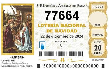 Comprar número 77664 para Lotería de Navidad 2025