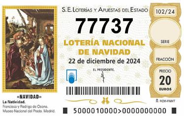 Comprar número 77737 para Lotería de Navidad 2025